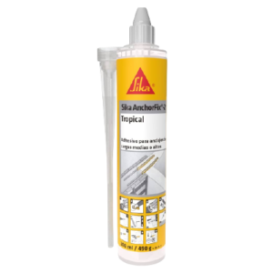 Cartucho de adhesivo Sika AnchorFix-2 Tropical con boquilla mezcladora para anclajes de cargas medias y altas