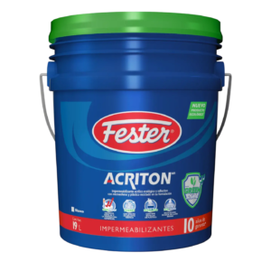 Cubeta de 19 litros de impermeabilizante Fester Acriton Green Shield color blanco con tecnología reflectiva