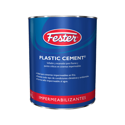 Bote de Fester Plastic Cement de 4 litros para sellado y resane de fisuras en sistemas impermeables