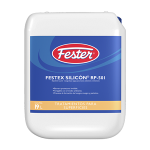 Garrafa de 19 litros de Festex Silicón RP-501, repelente y antimohos base agua para muros exteriores e interiores.