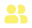 Icono de grupo de personas representado por dos siluetas humanas estilizadas en color amarillo