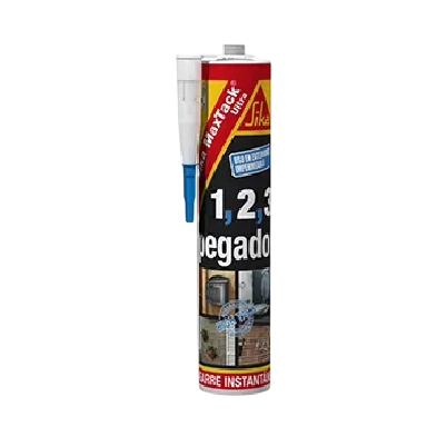 Cartucho de adhesivo Sika MaxTack Ultra de 300 ml con boquilla aplicadora