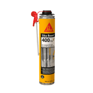 Bote de espuma de poliuretano Sika Boom 400 Fire de 750 ml con aplicador manual rojo