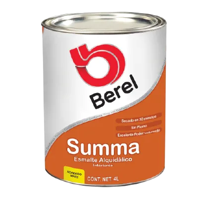 Bote de pintura esmalte alquidálico Berel Summa acabado mate de 4 litros