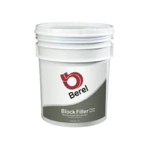 Cubeta de 19 litros de recubrimiento vinil acrílico Berel Block Filler color blanco
